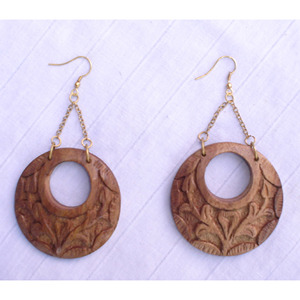 Pendientes de Corazón de Madera para Mujer, Marca AYAANS CREATIONS, Hechos a Mano, Estilo Cristiano, para Bodas, Suministro Directo de Fábrica - Product Image 3