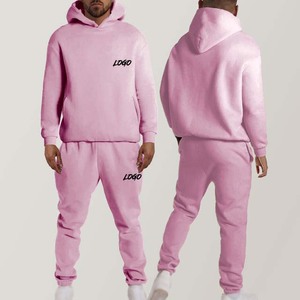 Survêtement à capuche pour homme, couleur unie, décontracté, coupe régulière, manches longues avec poches latérales, coton respirant, vêtements d'automne - Product Image 3