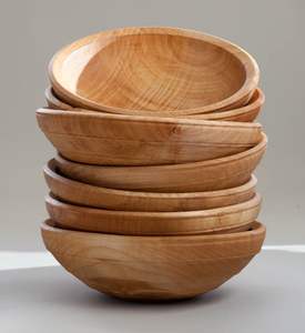 Natural Wooden Disposable Eco-Friendly Handmade Luxury Classic Serving Bowl Smooth Finish for Salad Kitchen Restaurant Use - Product Image 1