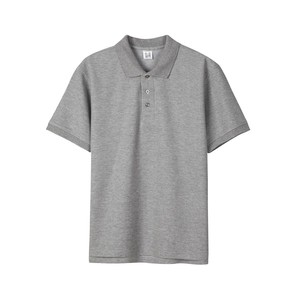 Polo à manches courtes en coton blanc pour homme Coupe classique Boutons sur le devant Couleur unie Style décontracté Tissu piqué tricoté - Product Image 1
