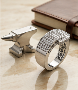 Men's Lab Grown Diamond <b>Ring</b>| <b>Iced</b> Out Hip Hop Gents <b>Ring</b> | Custom Pave Diamond Statement <b>Ring</b> for Men - Product Image 2