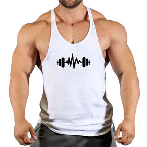 <b>Men</b> Stringer <b>Singlet</b> Lightweight Breathable Gym Training Tank Top Custom OEM ODM Fitness Wear <b>Mens</b> Stringer <b>Singlet</b> Sleeveless - Product Image 1