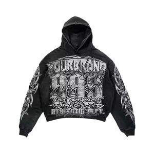 Fournisseur de vêtements de rue d'automne à faible MOQ, étiquette privée, survêtements, coupe et couture, livraison rapide, épaules tombantes surdimensionnées, impression DTG - Product Image 5