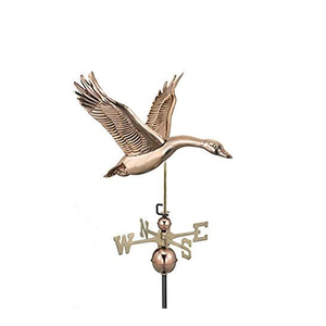 Copper Dog Weather Vane with Compass Directions Polished Finish Outdoor <b>Garden</b> Ornament - Product Image 6