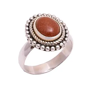 Natural sun star rings Indian handmade fine jewelry 925 sterling silver wholesale rings manufacturer suppliers