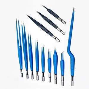 XELTECH SURGICAL Ensemble de pinces bipolaires antiadhésives 11cm 15cm 20cm pour pinces de cautérisation revêtues à baïonnette, pointe droite et courbée, OEM - Product Image 2