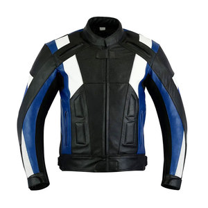 Heavy Duty Unisex Genuine Leather Racing Motorbike Jacket Long Thin <b>Canvas</b> CE Certified Biker Protection Front Logo Hooded - Product Image 1