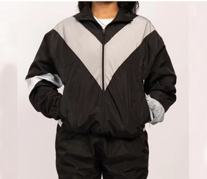New <b>Top</b> Selling Women's Casual Printed <b>Zipper</b> Tracksuit Set Windbreaker High Quality Winter Season Use Fashion 100% Nylon - Product Image 6