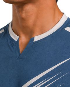 Camiseta Deportiva Azul para Hombre, Manga Corta, de Secado Rápido, Transpirable, para Entrenamiento, Gimnasio, Personalizable para Equipos - Product Image 4