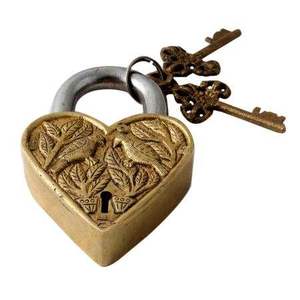 Metal Brass Best Quality Antique Locks Iron <b>Padlock</b> & Keys Vintage Style Lock With 2 Keys Working Condition Locks skull shape - Product Image 4