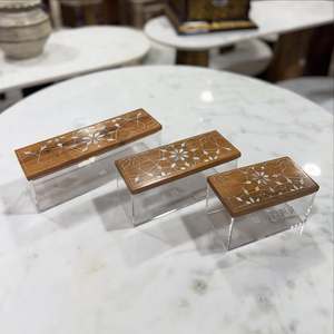 กล่องเก็บขนมหวานลายไม้ประดับเปลือกหอยและอะคริลิค งานแฮนด์เมดจาก WoodenAura สำหรับรอมฎอน 2027 และเทศกาลต่างๆ - Product Image 4