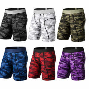 Custom <b>Mens</b> Compression <b>Shorts</b> Elastic Waist Breathable Quick Dry <b>Camo</b> Printed Tight Fit Gym Training Running Sports Base - Product Image 2