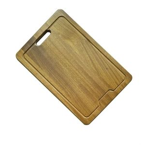 Planche à découper ronde en bois avec poignée, épaisseur 1,5 cm, passe au lave-vaisselle - Product Image 1
