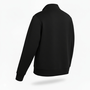 Breathable Eco-Friendly <b>Men's</b> Half Zip Fleece Sweatshirts Pakistan Winter Cotton Plain Dyed Half Zip Sweatshirts customized - Product Image 4