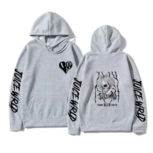 Juice Wrd 999 Sweat à capuche unisexe en coton blanc, imprimé motif animal, coupe classique, style Hip Hop, avec poche avant, pour l'été, en molleton - Product Image 3
