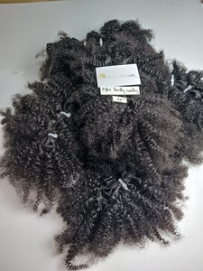Vente en gros d'extensions de cheveux humains cambodgiens 100% de haute qualité à double tirage, trame afro frisée et frisée - Product Image 5