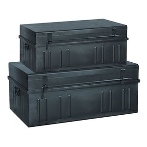 Metal Storage <b>Box</b> Set 4 Layer Rectangular <b>Stackable</b> With Handles Durable Industrial Design For <b>Tools</b> Heavy Duty Trunk - Product Image 6