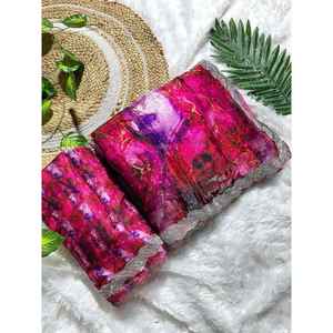 ESTAMPADO DE SEDA A LA MODA JHARKHAND WORK SAREE CON BLUSA SIN COSTAR ROSA - Product Image 1