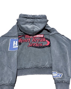 Sudadera con capucha de peso pesado para hombre con logotipo personalizado 100% algodón invierno de gran tamaño en blanco ácido Vintage lavado OEM - Product Image 2