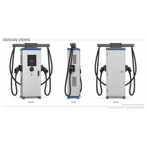 60kW DC 22kW AC All-in-One EV Charger CCS2 CHAdeMO Type 2 Fast <b>Charging</b> Station OCPP 1.6 IP55 Floor <b>Standing</b> - Product Image 2