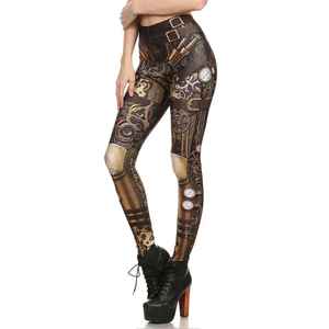 Women's High Elastic 3D Printed Seamless Knitted <b>Leggings</b> Sexy Streetwear Fitness Pants with Logo at Waist Premium Quality - Product Image 6