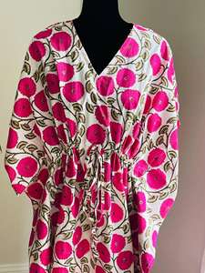 Robe Kaftan en Coton pour Femme, Maxi, Tenue de Plage pour Toutes les Saisons, Robe de Nuit, Cadeau, Été, Hiver, Automne, Printemps, Décorative Uniquement - Product Image 3