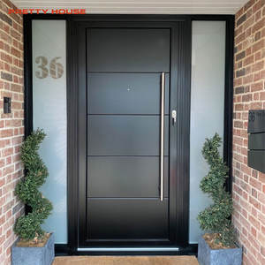 ナイジェリア入り口ステンレス鋼黒シングルグリルスイングセキュリティドアデザイン - Product Image 4