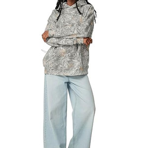 Sweat-shirt à capuche en coton mélangé à imprimé camouflage jungle fabriqué au Pakistan pour hommes et femmes, style urbain - Product Image 6