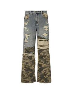 Pantalon en jean patchwork déchiré tendance OEM 2026 – Personnalisation du tissu, de la coupe, du délavage et du design – Qualité supérieure, coutures robustes - Product Image 5