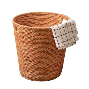 Laundry Basket Rattan Best Selling Handmade Woven Wicker Storage Organizer for Home Organization Wholesale Supplier from Vietnam - Product Image 1