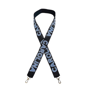 Carolina Personnalisé Or Blanc Perles De Rocaille Sac Sangles 'Hook Em Horns' Accessoire À La Mode Perlé Sac À Main Sangle - Product Image 1