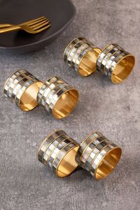 Best Selling Design Brass MOP Napkin Ring Metal Napkin Ring With MOP Inlay Stainless steel Napkin Ring At direct selling Price - Product Image 4