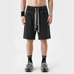 Custom Men Cotton Fleece Sweat Shorts Mid Waist Elastic Casual Gym Shorts Soft Lounge Athletic Pockets Quick Dry Breathable - Product Image 6
