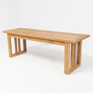 Felcia Teak Dining <b>Bench</b> Eco-Friendly Minimalist Design Outdoor Furniture Durable Modern for Park & Mall Use - Product Image 2