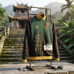 T-shirt de course personnalisé 95% coton 5% élasthanne, vêtements de sport respirants, vente en gros, fabricant vietnamien - Product Image 4