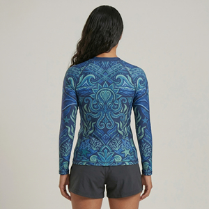 UV Protection Women Rash Guard <b>Athletic</b> Swim Shirt Soft Flexible Fabric Beach Surf Snorkel Outdoor Active Wear - Product Image 2