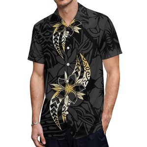 <b>Men's</b> Green Geometric Print Hawaiian <b>Dress</b> <b>Shirt</b> Short Sleeve Satin Breathable Eco-Friendly Summer Loose Fit Turn-down Collar - Product Image 3