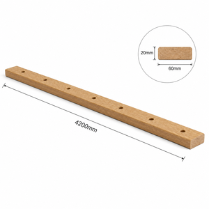 Pasamanos de Madera para Montaje en Pared de 4200 mm para Barandillas de Escaleras, Diseño Rústico - Product Image 2