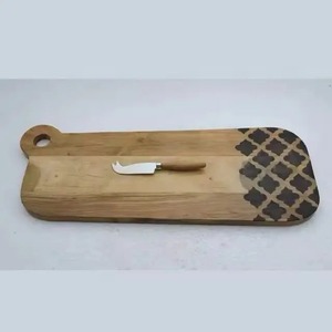 Top Trending Wood Chopping <b>Block</b> Christmas Tree <b>Shape</b> With Stainless Steel Knife Anti Slip Design - Product Image 4