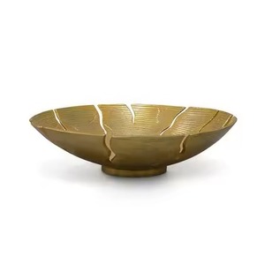 Bol à fruits secs en métal moderne, finition élégante, plat décoratif pour collations, vaisselle haut de gamme, collection cadeau - Product Image 3