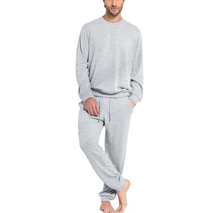 Conjunto de pijama corto de dos piezas para hombre, ropa informal para el hogar, camisetas de manga larga, pantalones, conjunto de ropa de dormir de 2 uds, proveedor de BD - Product Image 4