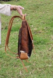 <b>Real</b> Cowhide Hairon <b>Backpack</b> Luxury Genuine <b>Leather</b> Travel Bag Western Design Custom Logo Wholesale OEM LHBP-0281 - Product Image 2