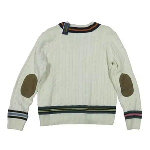 Custom 2023 Design Geometric Mandarin Collar Button Cricket Pullover Sweater <b>Cardigan</b> Knit Breathable Wool Anti-Wrinkle <b>Thick</b> - Product Image 3