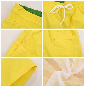 กางเกงขาสั้นชายสีส้มล้วนแบบแห้งเร็วพร้อมเชือกผูกเอว สไตล์ลำลอง รุ่นใหม่ล่าสุด - Product Image 5
