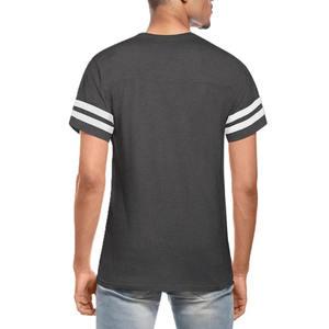 Camisetas de Algodón con Rayas Varsity para Hombre, Estilo Urbano, Cuello Redondo, Fabricación de Ropa de Marca Privada, Camiseta de Algodón para Hombre - Product Image 3