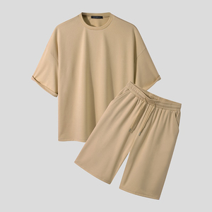 Conjunto de Camiseta y Pantalones Cortos de Verano para Hombre, Ligero, Transpirable, Informal, de Alta Calidad, para Correr - Product Image 3
