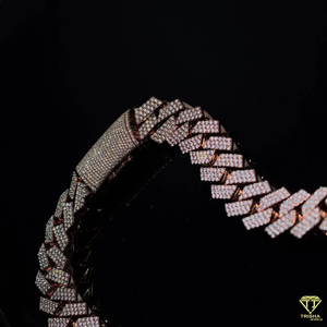 Mens Unique Cuban Link <b>Chain</b> <b>Ice</b> <b>Out</b> VVS Moissanite Diamond with 925 Sterling Silver Luxury Hip Hop Necklace - Product Image 2