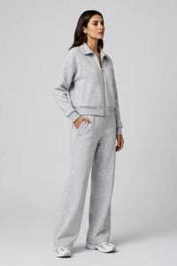 <b>Women's</b> Maroon <b>White</b> Color Block Printed 2-in-1 Polyester <b>Tracksuit</b> Set Full Sleeve Turtleneck Zipper Sporty Loose Fit Joggers - Product Image 2
