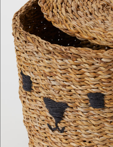 Cesta de Almacenamiento de Mimbre con Tapa, Diseño Minimalista con Animales, Organizador Tejido Decorativo para Sala de Estar o Cuarto de Niños, de Vietnam - Product Image 3