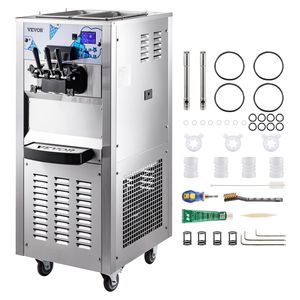 Macchina per il servizio morbido con pannello LCD per ristoranti con tramoggia da 3 gusti 12L per compressori 2500W - Product Image 1
